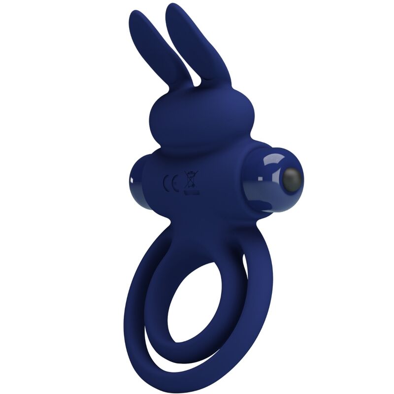 PRETTY LOVE - DAREY DOUBLE VIBRATING RING RABBIT BLUE - 9