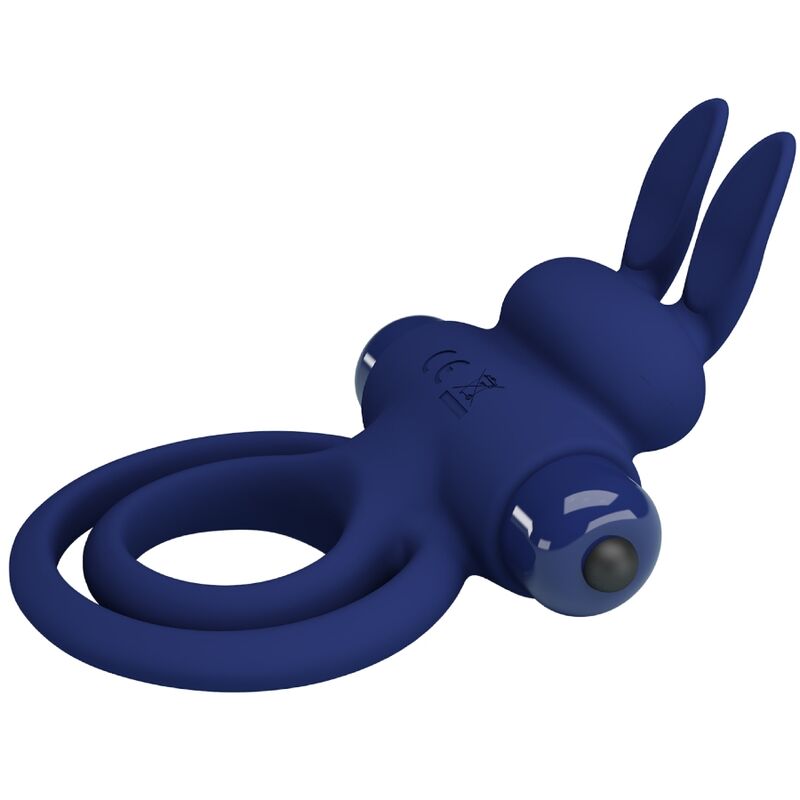 PRETTY LOVE - DAREY DOUBLE VIBRATING RING RABBIT BLUE - 8