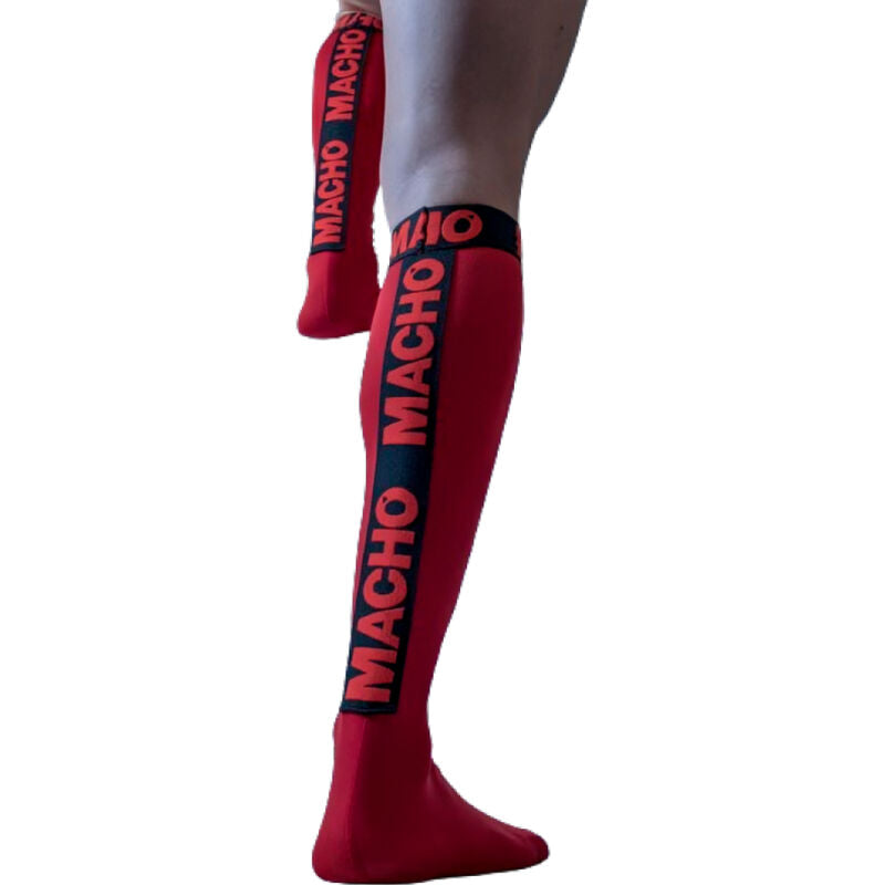 MACHO - THIN SOCKS ONE SIZE RED - RED - 2