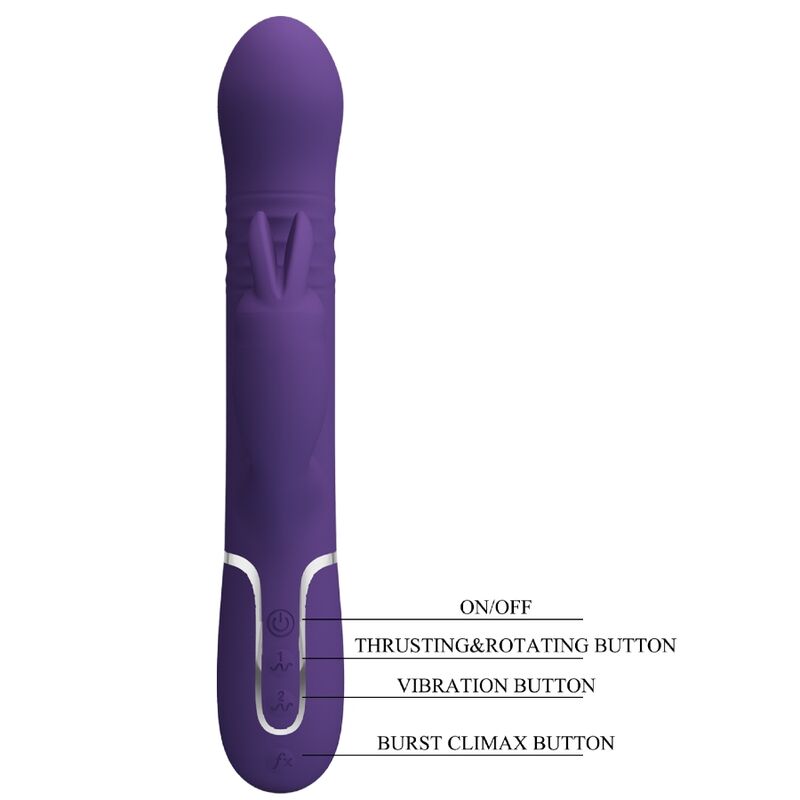 PRETTY LOVE - VIBRATEUR COALE RABBIT 4 EN 1 VIOLET