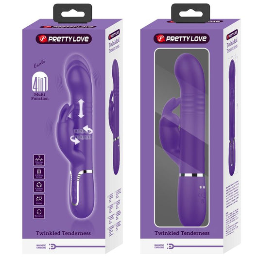 PRETTY LOVE - COALE RABBIT VIBRATOR 4 IN 1 PURPLE - 1