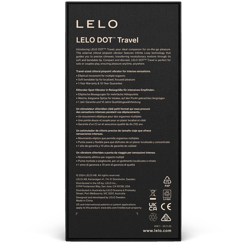 LELO - DOT TRAVEL CLITORIS STIMULATOR PURPLE - 3