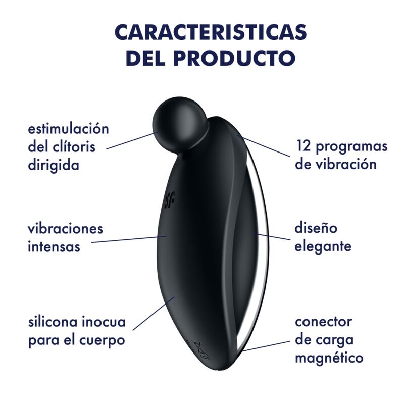 SATISFYER - SPOT ON 2 LAY-ON VIBRATOR BLACK - 4