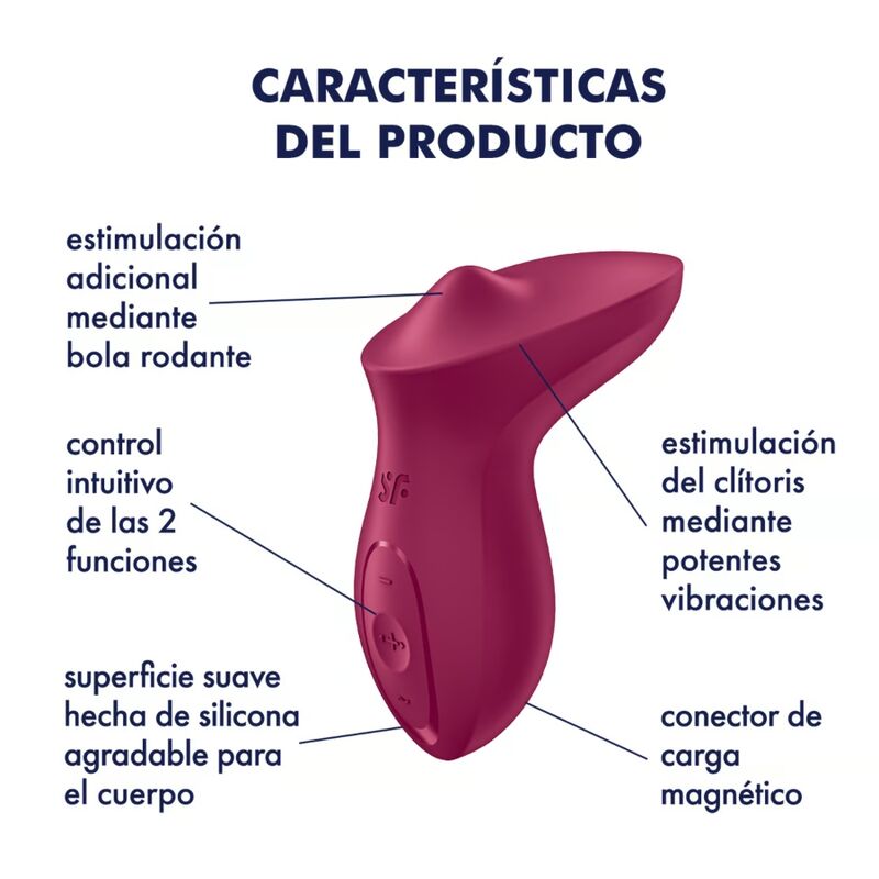 SATISFYER - EXCITERRR LAY-ON CLITORIS BERRY VIBRATOR - 2
