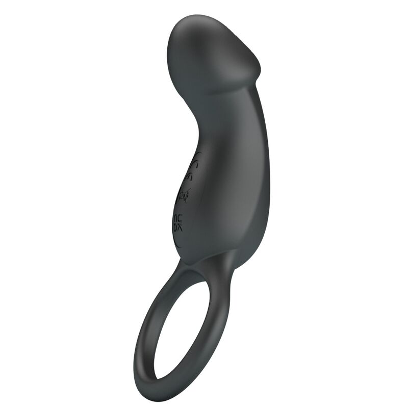 PRETTY LOVE - TRAE VIBRATING BLACK RING WITH STIMULATOR - 3