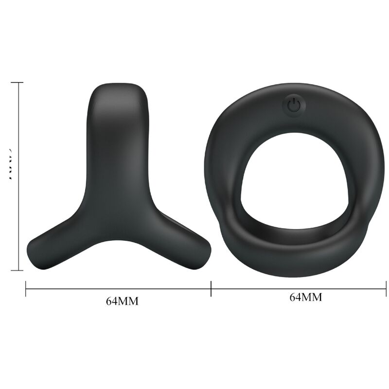 PRETTY LOVE - ELLIOTT BLACK VIBRATOR RING - 7