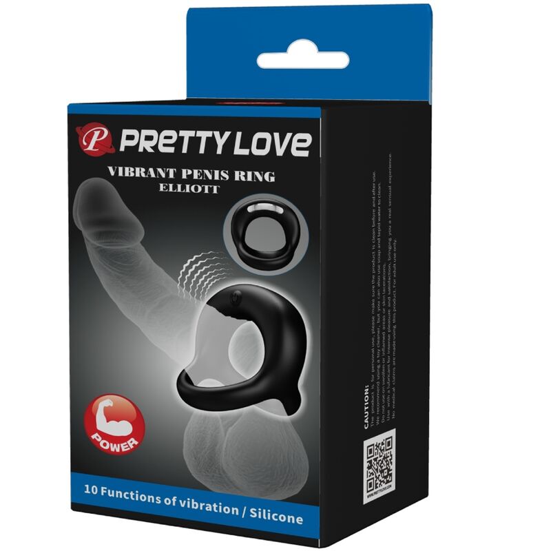 PRETTY LOVE - ELLIOTT BLACK VIBRATOR RING - 6