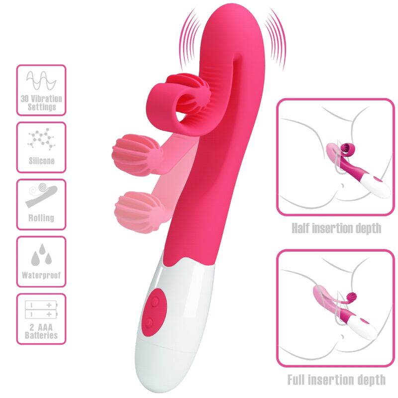 ROMANCE - PINK VIBRATOR AND STIMULATOR 30 SPEEDS - 9