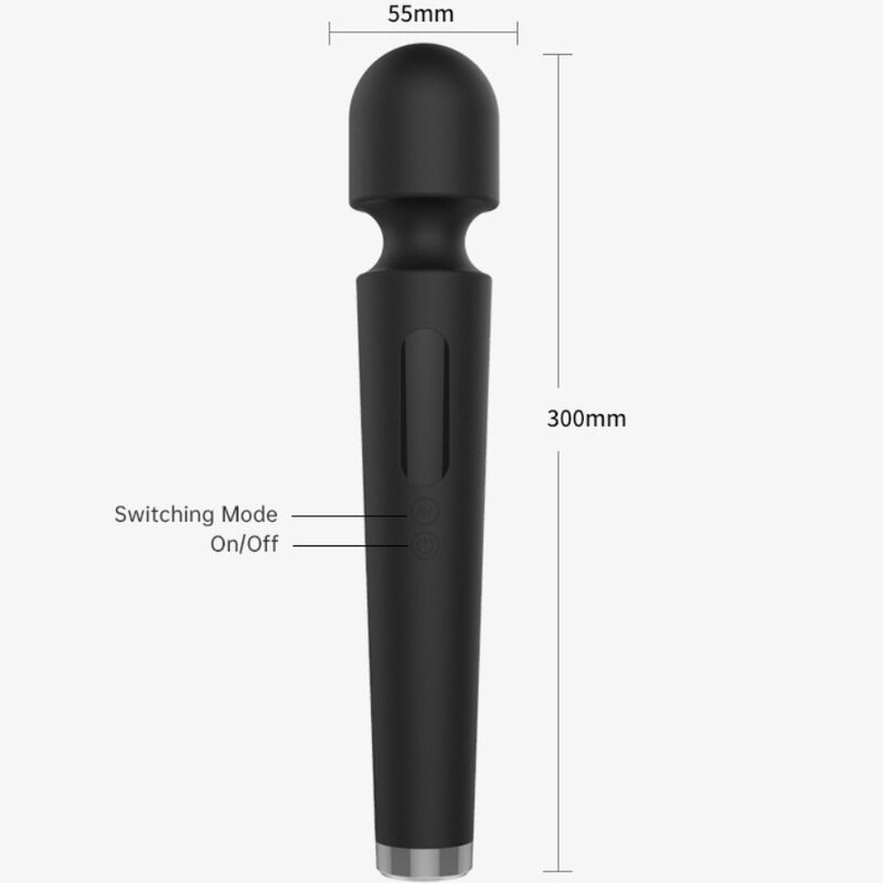 ARMONY - X POWER LARGE MASSAGER AND VIBRATOR 7 VIBRATIONS BLACK