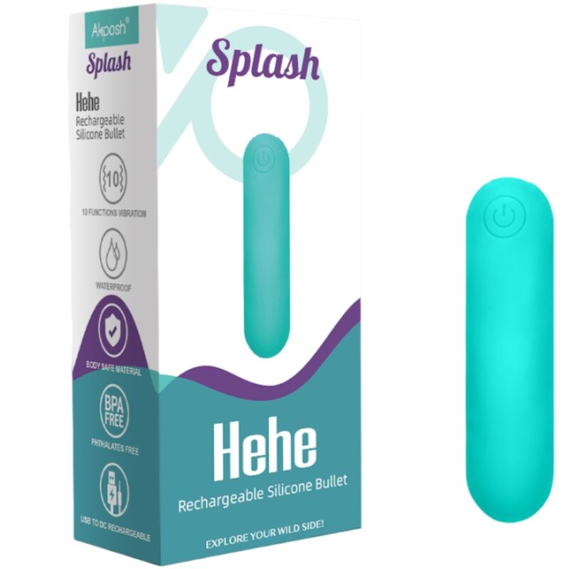 ARMONY - SPLASH HEHE VIBRATOR BULLET SILICONE 10 VIBRATIONS 65 X 15 CM GREEN - 2