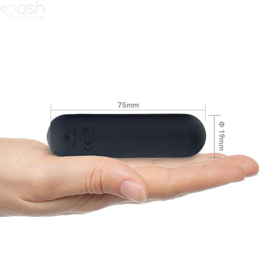 ARMONY - SPLASH HAHA VIBRATOR BULLET SILICONE 10 VIBRATIONS 75 X 19 CM BLACK - 1