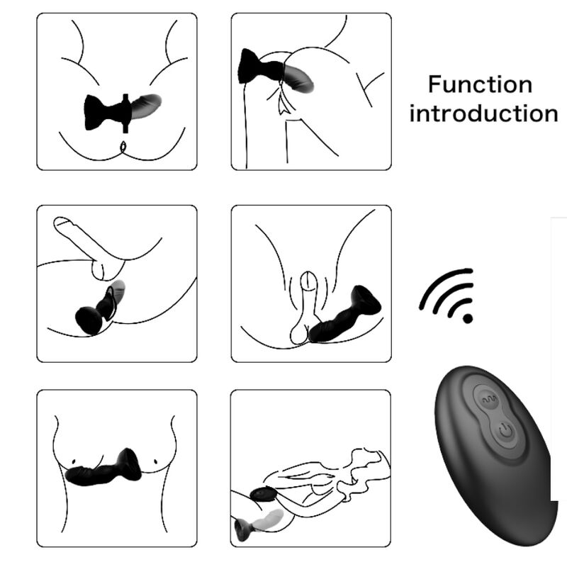 ARMONY - EXTREME A BLOOM ROSE VIBRATOR AND REMOTE CONTROL BLACK BUTT PLUG