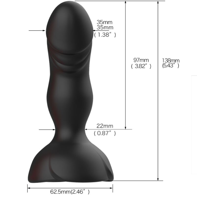 ARMONY - EXTREME A BLOOM ROSE VIBRATOR & ANAL PLUG REMOTE CONTROL BLACK - 3