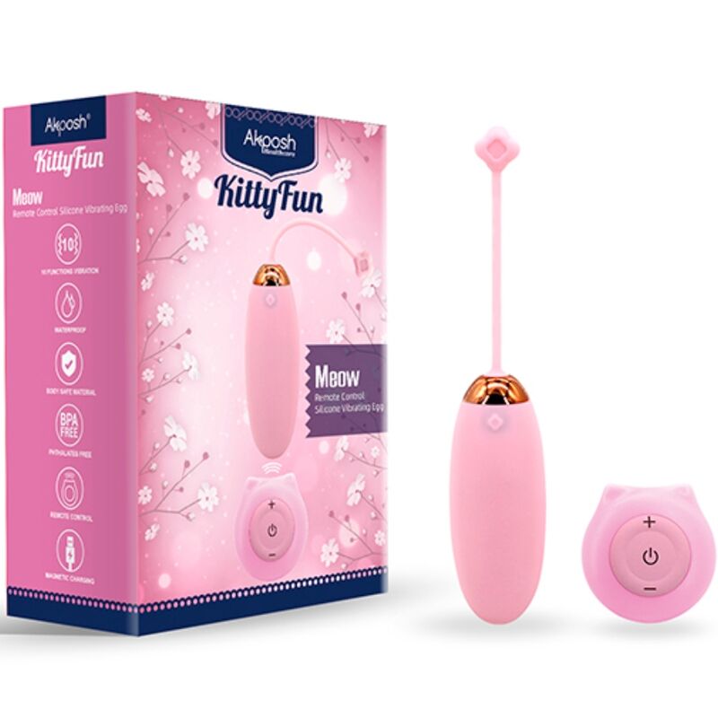 ARMONY - KITTY FUN EGG VIBRATOR REMOTE CONTROL 10 VIBRATIONS PINK - 5
