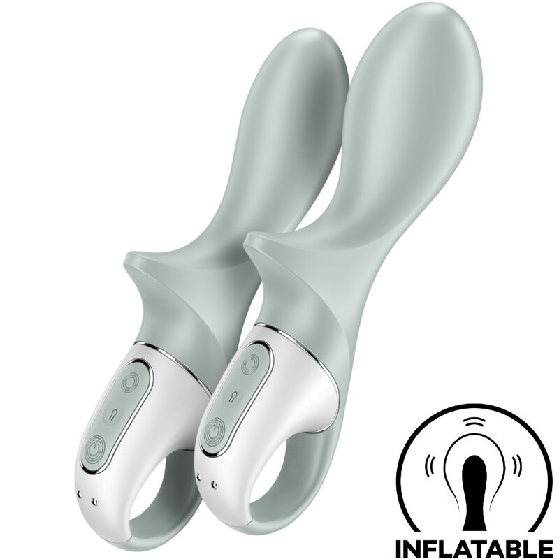 SATISFYER - AIR PUMP BOOTY 3 INFLATABLE ANAL VIBRATOR GREYGREEN - 6