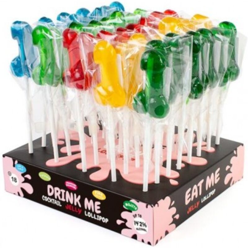 SECRETPLAY - DISPLAY ASSORTMENT PENIS LOLLIPOPS WITH ALCOHOL 40 UNITS - 2