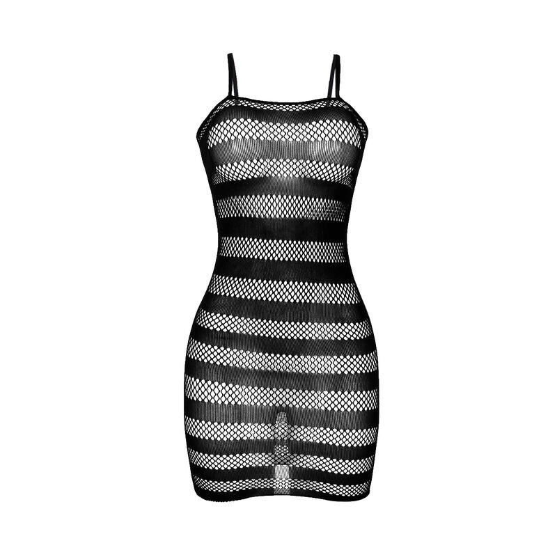 SUBBLIME - 951733 FISHNET DRESS WITH BLACK STRIPES ONE SIZE - 5