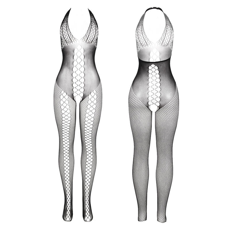 SUBBLIME - 951832 BODYSTOCKING WITH OPEN BACK AND CROSS DETAILS BLACK ONE SIZE - 3