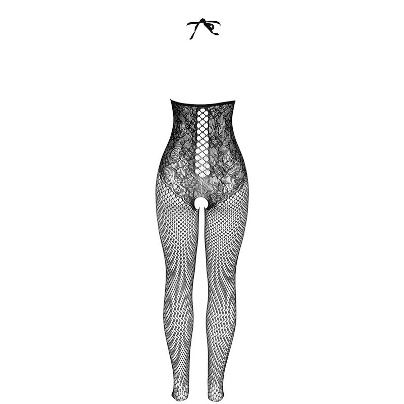 SUBBLIME - 951849 OPEN CUP FISHNET BODYSTOCKING AND HALTER NECK BLACK ONE SIZE - 5