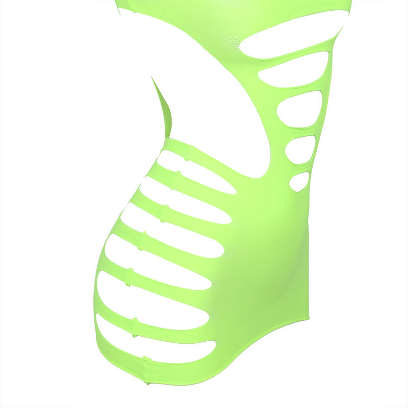 SUBBLIME - 952280 ROBE RÉSEILLE ÉLASTIQUE À MANCHES LONGUES VERTE TAILLE UNIQUE