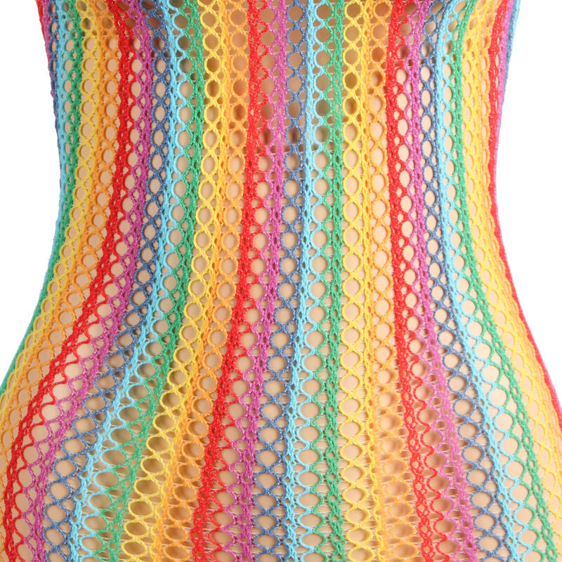 SUBBLIME - 952341 RAINBOW FISHNET DRESS ONE SIZE - 2