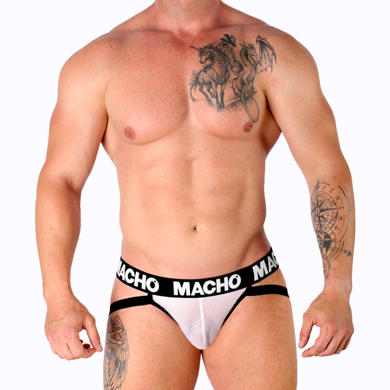MACHO - MX26X1 JOCK GRID WHITE XL - S - 7