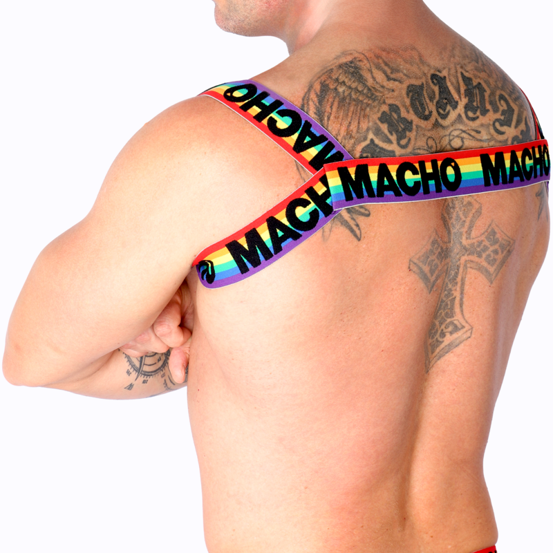 MACHO - ROMAN HARNESS PRIDE L/XL - S/M / RED - 18