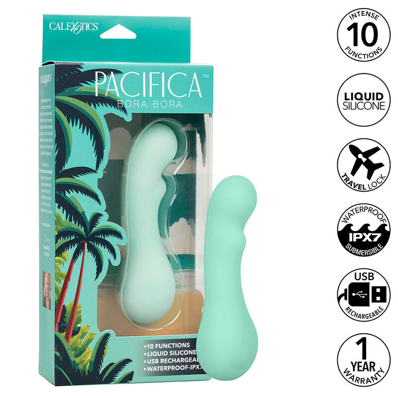 CALEXOTICS - PACIFICA BORA BORA ESTIMULATOR G SPOT 10 VIBRATIONS AQUA - 1