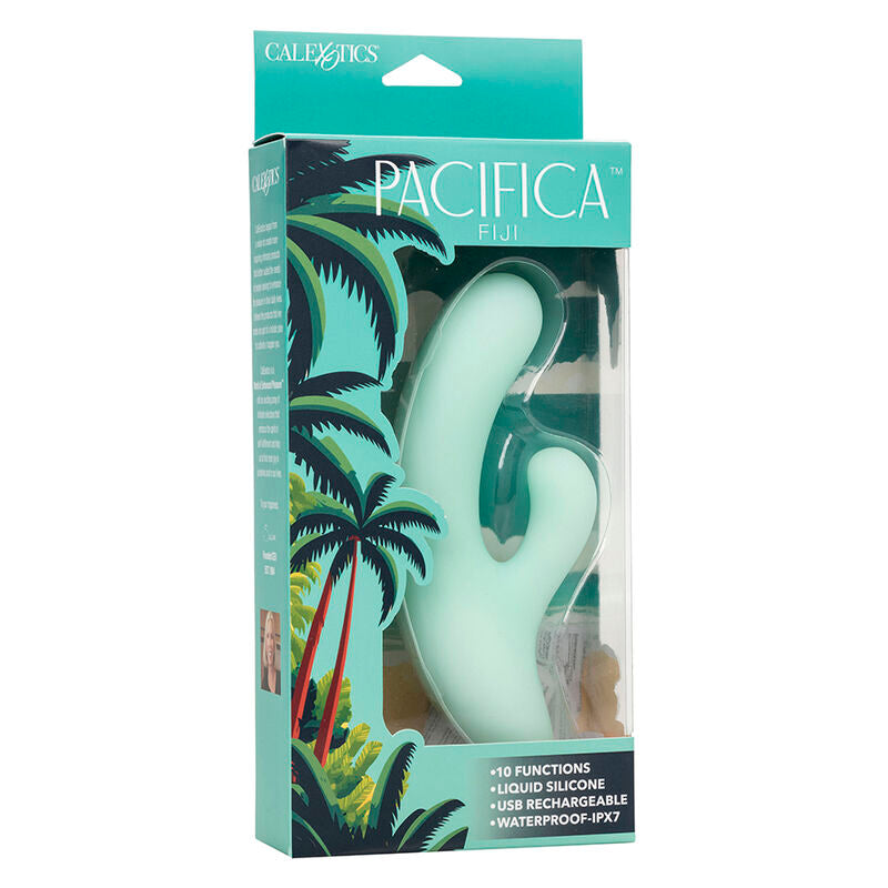 CALEXOTICS - PACIFICA FIJI VIBRATOR AND G-SPOT STIMULATOR 10 VIBRATIONS AQUA
