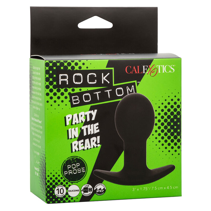 CALEXOTICS - ROCK BOTTOM ANAL PLUG 10 VIBRATIONS SILICONE BLACK - 7