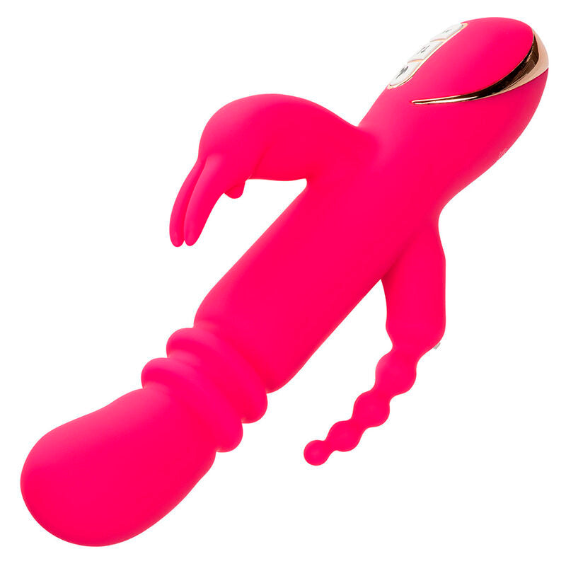 CALEXOTICS - JACK FANTASY TRIPLE VIBRATEUR CHAUFFANT RABBIT ROSE