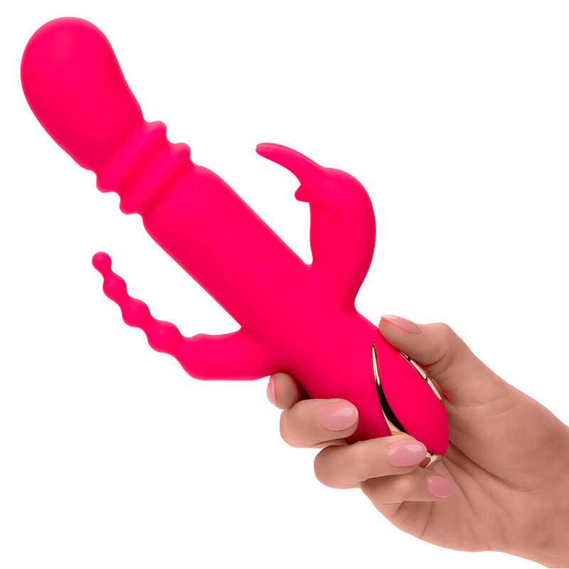 CALEXOTICS - JACK FANTASY TRIPLE VIBRATEUR CHAUFFANT RABBIT ROSE