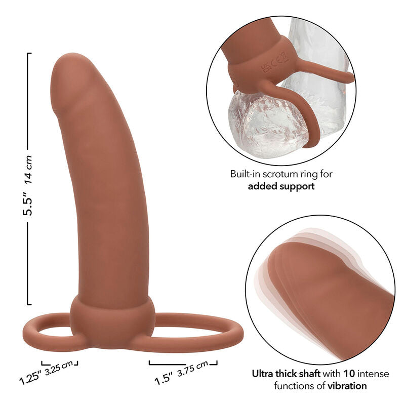 CALEXOTICS - MAXX THICK DUAL PENETRATOR 10 VIBRATIONS BROWN - 5