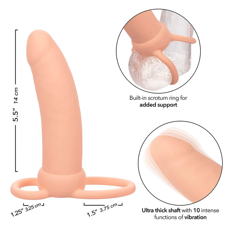 CALEXOTICS - MAXX THICK DUAL PENETRATOR 10 VIBRATIONS FLESH - 8
