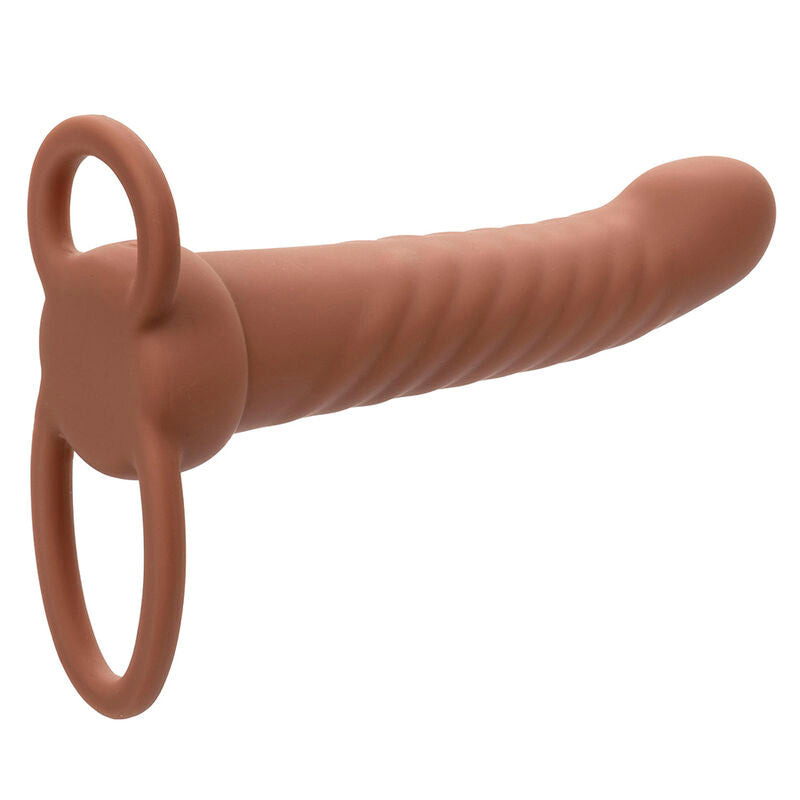 CALEXOTICS - MAXX RIBBED DUAL PENETRATOR 10 VIBRATIONS BROWN - 9