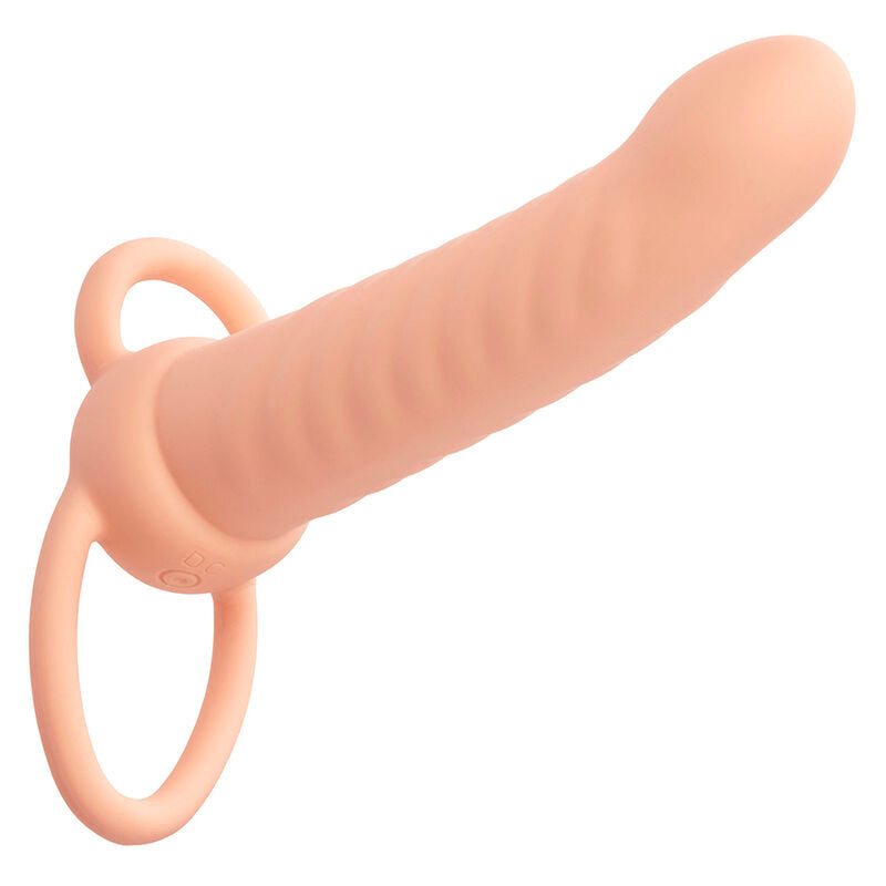 CALEXOTICS - MAXX RIBBED DUAL PENETRATOR 10 VIBRATIONS FLESH - 11