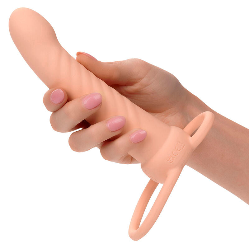 CALEXOTICS - MAXX RIBBED DUAL PENETRATOR 10 VIBRATIONS FLESH - 6