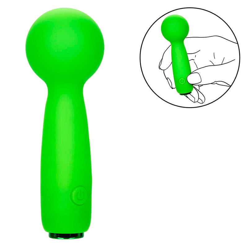 CALEXOTICS - NEON VIBES THE BUBBLY VIBE MINI MASSAGER 10 VIBRATIONS GREEN - 5