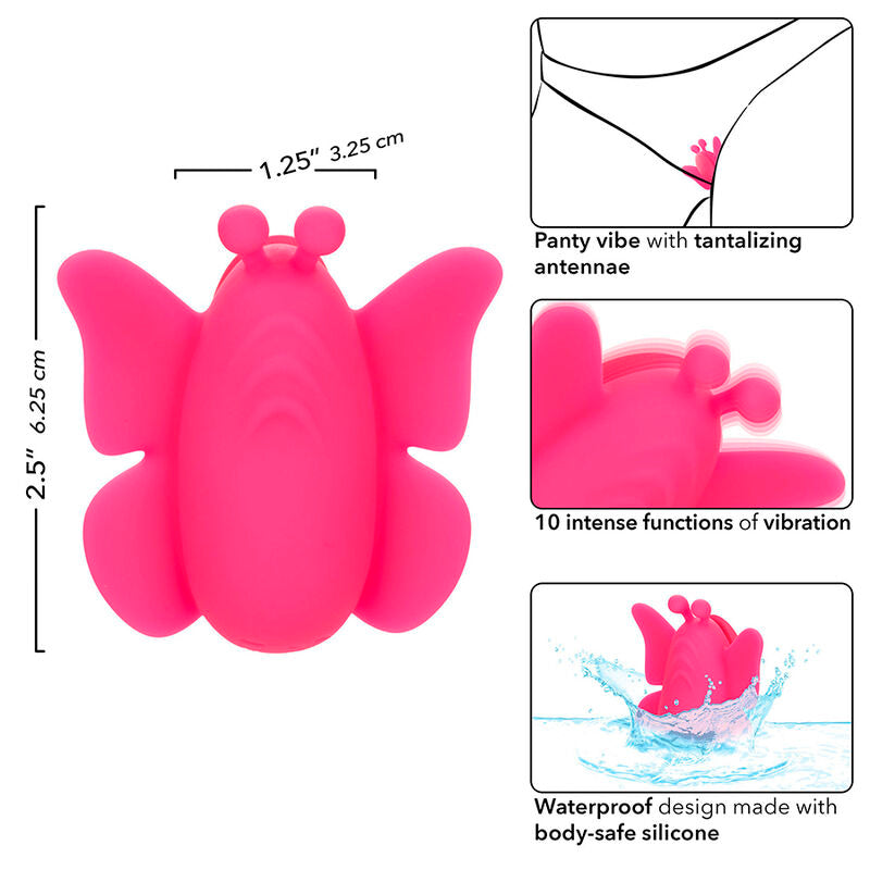 CALEXOTICS - NEON VIBES THE FLUTTER VIBE STIMULATOR 10 VIBRATIONS PINK - 9