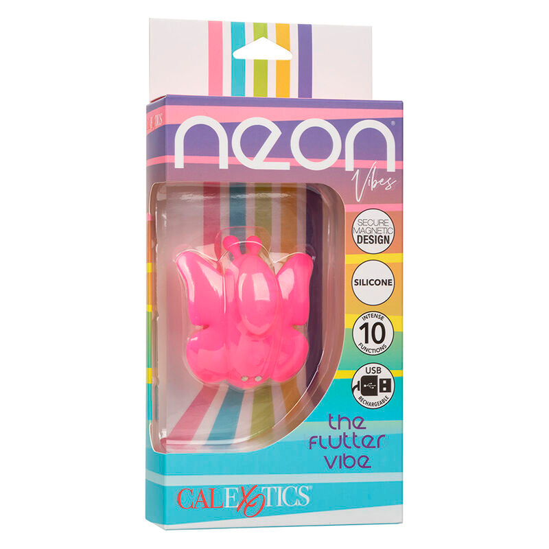 CALEXOTICS - NEON VIBES THE FLUTTER VIBE STIMULATOR 10 VIBRATIONS PINK - 2