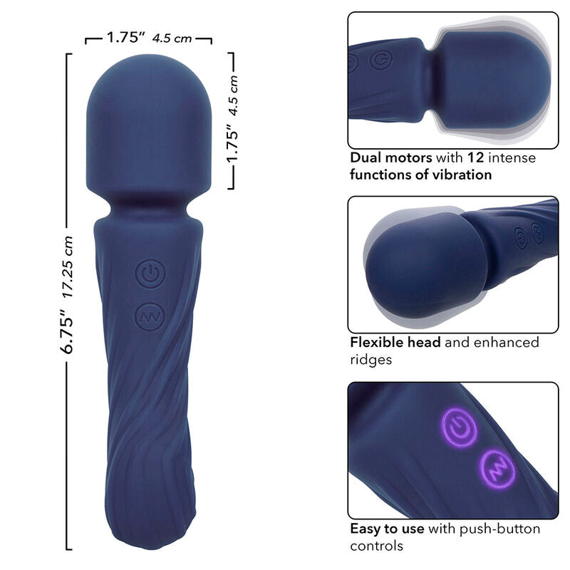CALEXOTICS - CHARISMA ALLURE MASSAGER DUAL MOTORS 12 FUNCTIONS 17.25 CM X 4.5 CM PURPLE - 5