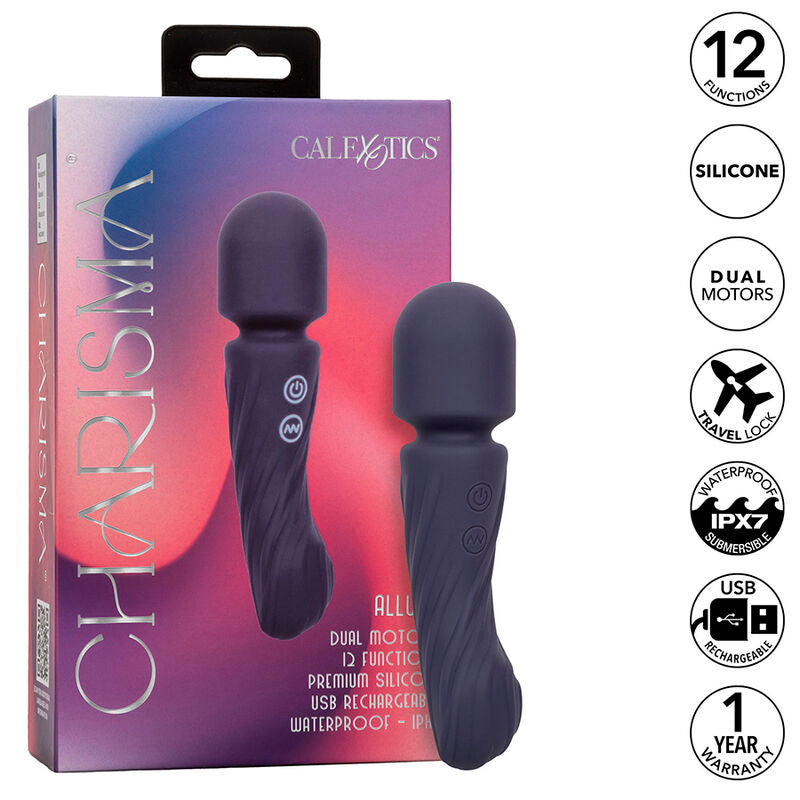 CALEXOTICS - CHARISMA ALLURE MASSAGER DUAL MOTORS 12 FUNCTIONS 17.25 CM X 4.5 CM PURPLE - 8