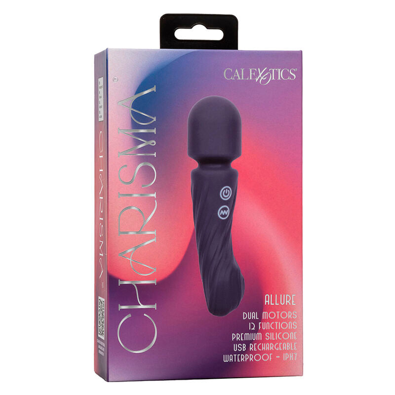 CALEXOTICS - CHARISMA ALLURE MASSAGER DUAL MOTORS 12 FUNCTIONS 17.25 CM X 4.5 CM PURPLE - 3
