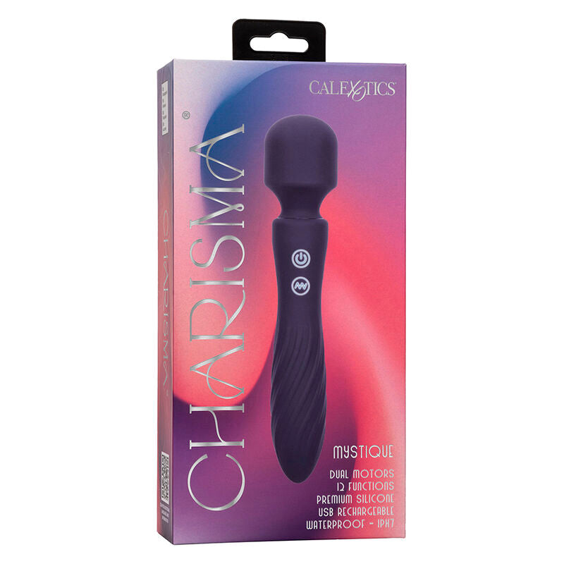 CALEXOTICS - CHARISMA MYSTIQUE MASSEUR DOUBLE MOTEUR 12 FONCTIONS 20,5 CM X 4,5 CM VIOLET