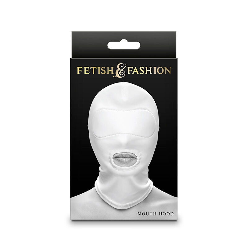 NS NOVELTIES - FETISH & FASHION WHITE NYLON MOUTH HOOD
