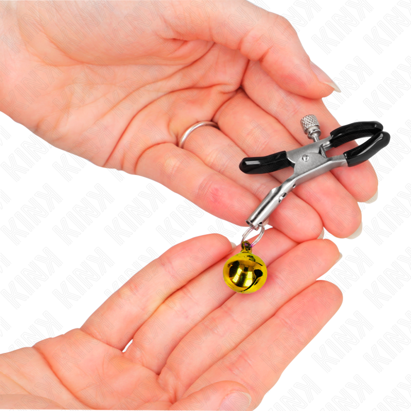 KINK - SINGLE BELL NIPPLE CLAMP GOLD 6CM