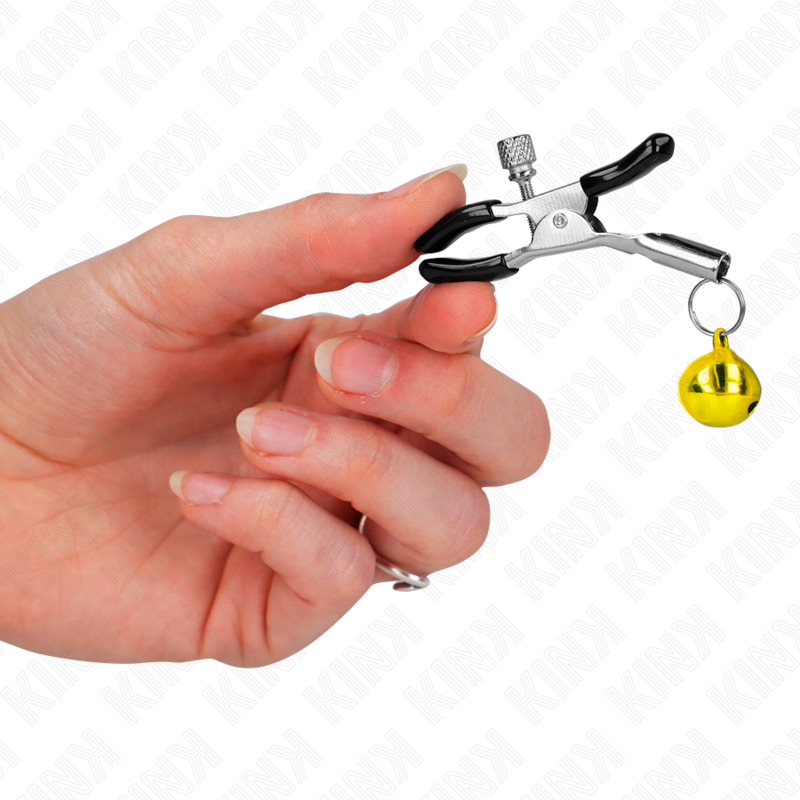 KINK - SINGLE BELL NIPPLE CLAMP GOLD 6CM
