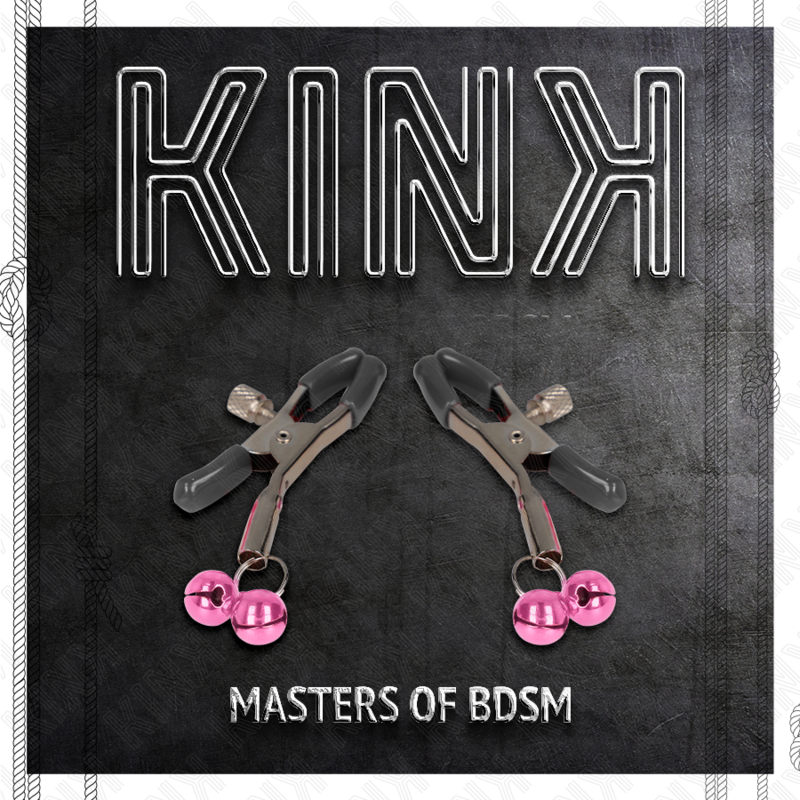 KINK - DOUBLE BELL NIPPLE CLAMP PINK 6 CM - 2