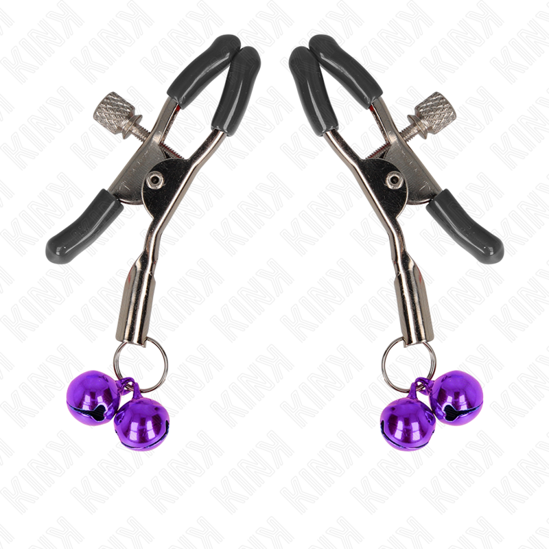 KINK - DOUBLE BELL NIPPLE CLAMP PURPLE 6 CM - 4