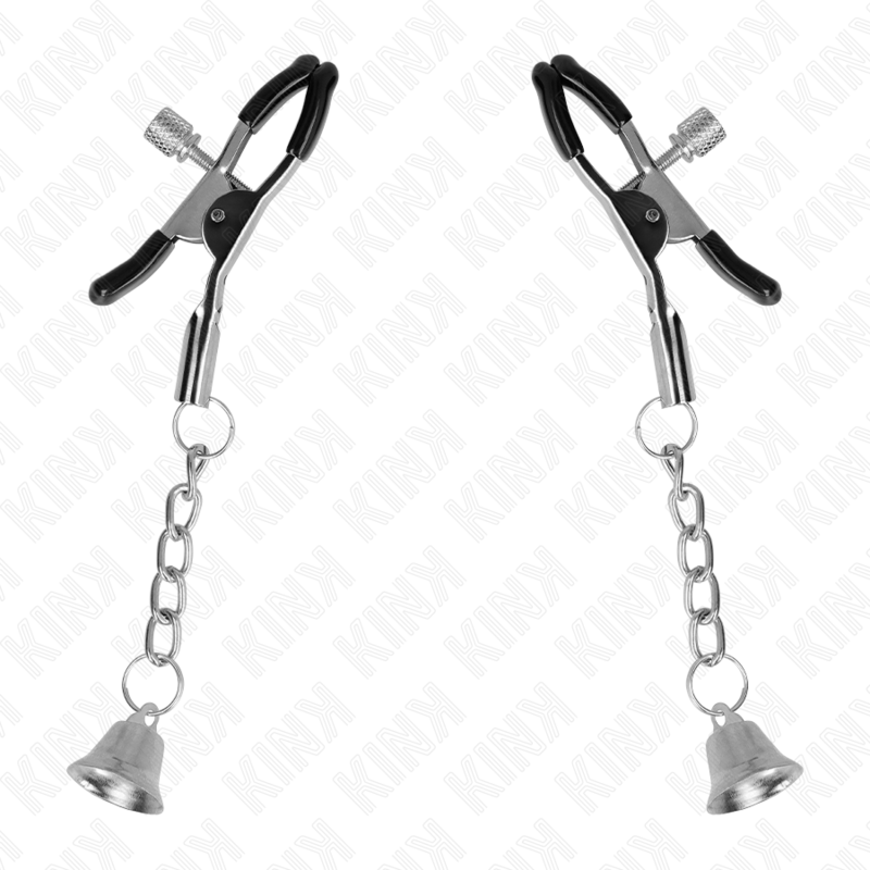 KINK - SILVER BELL PENDANT NIPPLE CLAMPS 6 CM - 4